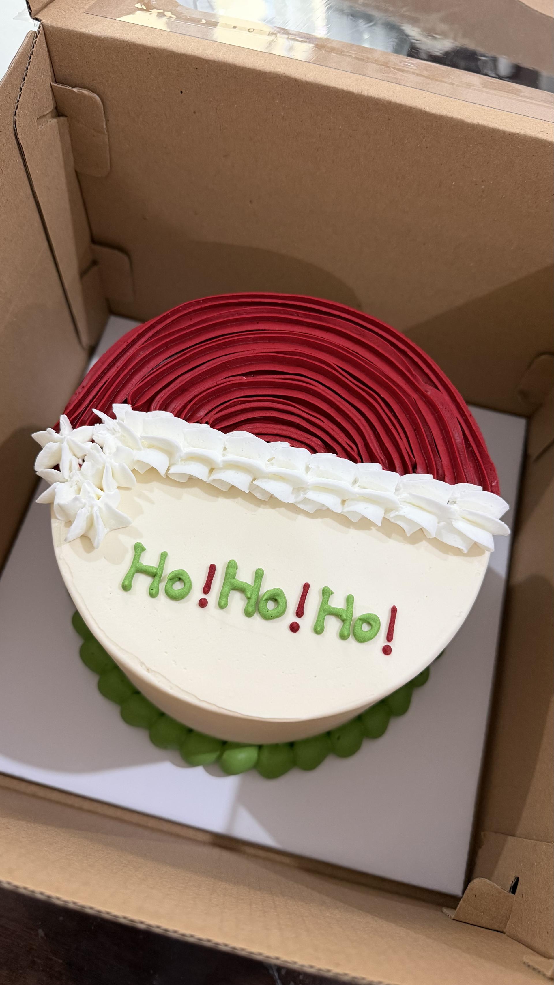 Christmas Ho Ho Ho Cake — Custom Cake by Elena Kitchen