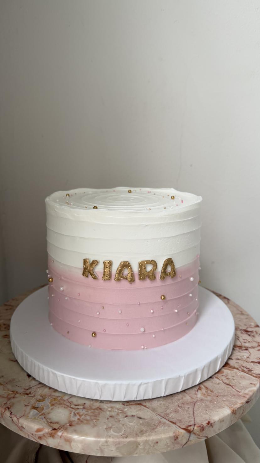 Pink Ombre Pearl Cake – Kiara — Korean Aesthetic Cake